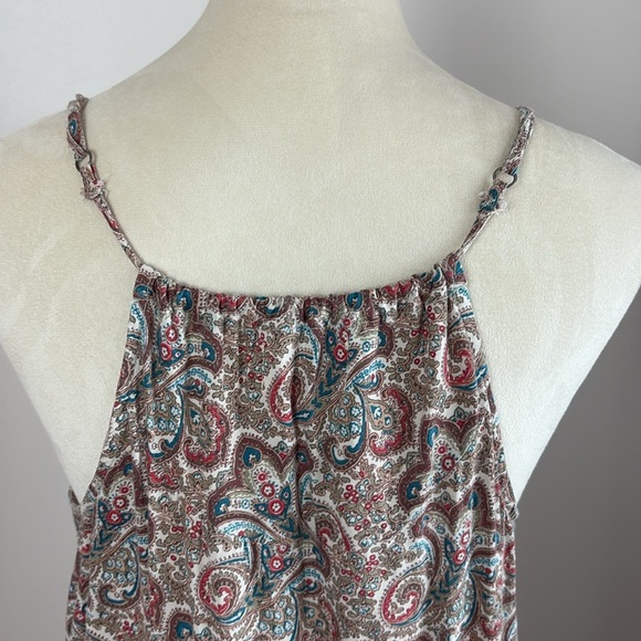 Denim & Supply Ralph Lauren Paisley Jumpsuit Drawstring Waist Romper Size L - Picture 9 of 13